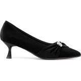 Guja 26Y484-6 Kadın Taşlı Klasik Topuklu Ayakkabı Siyah