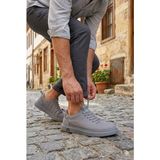 Guja 26Y510-2 Rahat Kauçuk Taban Tekstil Lastik Bağcıklı Sneaker Erkek Ayakkabı - Gri