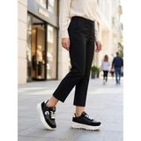 Guja 318-4 Kadın Kalın Taban Bağcıklı Sneaker Ayakkabı - Siyah