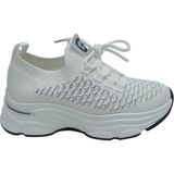 Guja Beyaz Triko Kadın Sneaker Spor Ayakkabı - Açık Mavi