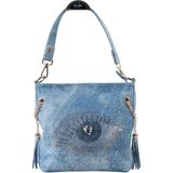 Guja C1083 Kadın Ithal Taşlı Denim Çanta - Standart - Mavi