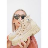 Guja Diess Natural Pamuk Dokulu Ithal Kadın Sneaker Bot G093 - Bej