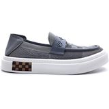 Guja G25Y501 Erkek Triko Tekstil Gri Bağcıksız Loafer Ayakkabı