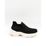 Guja Ithal Dolgu Tabanlı Triko Sneakers Kadın Spor Ayakkabı GJ497 Siyah