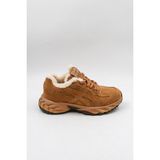 Guja Ithal Seri Kadın Içi Kürklü Sneaker Spor Ayakkabı GJ368-1 - Camel - 36