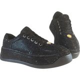 Guja Kadın Bağcık Kapamalı Taş Kaplama Detaylı Deri Sneakers Ayakkabı - Siyah