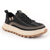 Guja Kadın Sneaker Kalın Taban Tırtıklı Tabanlı Fileli Rahat Yürüyüş Günlük Spor Ayakkabı L011.342 - Siyah