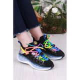 Guja Karsu Rahat Esnek Özel Tasarım Renkli Bağcuklı Sneaker Kadın Ayakkabı