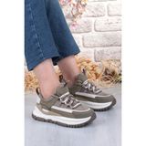 Guja Mask Rahat Hafif Kalın Taban Kadın Sneaker Ayakkabı - Yeşil