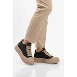 Guja Siyah Bağcıklı Kaymaz Taban Kadın Sneaker Bot 25K426-1 Z