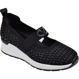 Guja Taşlı Üzeri Lastikli Triko Kadın Spor Ayakkabı Sneaker GJ-26Y3052 Siyah