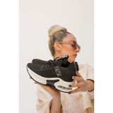 Guja Werner Örgü Yapılı Air Tabanlı Kadın Sneakers G081 - Siyah