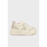 Guja Yüksek Taban Taşlı Deri Sneaker Ayakkabı Bayan Ayakkabı 38925K3055 - Bej