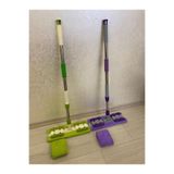 Gül ( 1 Adet Yedek Bez Hediyeli ) Yer Mopu Fayans Duvar Yüzey Temizlik Mikrofiber Mandallı Mop