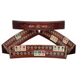 GÜL - AHŞAP MOZAİK İŞLEMELİ OVAL OKEY TK