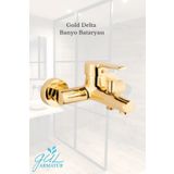 GÜL ARMATÜR Gold Banyo Bataryası Musluğu Çeşmesi Garantili Pirinç Yerli Üretim