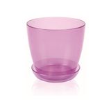gül çiçek sarayı Orkide Saksısı Tabaklı 1,5 Lt - Mor Şeffaf Orkide Saksısı - Orginal Orkide Saksısı - Mor Orkide Saks