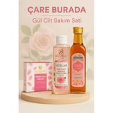 Gül Cilt Bakım Seti (Gül Sirkesi & Yaban Gülü Sabunu & Gül Özlü Makyaj Temizleme Suyu)