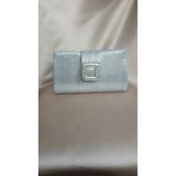 Gül karatekin gk Kadın Gümüş Desenli Taşlı Toka Detaylı Özel Tasarım Düğün Nişan Davet Portföy Clutch Abiye Çanta