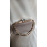 Gül karatekin gk Kadın Rose Gold Kumsim Burgu Zincirli Portföy Özel Gün Düğün Nişan Clutch Abiye Çanta
