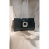 Gül karatekin gk Kadın Siyah Desenli Taşlı Toka Detaylı Özel Tasarım Düğün Nişan Davet Portföy Clutch Abiye Çanta
