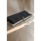 Gül Karatekin Kadın Siyah Saten Taş Detaylı Cüzdan Clutch Model Portföy Özel Gün Ve Abiye Çanta