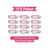Gül Kokulu Islak Mendil 864 Yaprak (12x72) Koli- Yumuşak Dokulu %0 Paraben