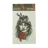 Gül Kuru Kafa Tattoo Dövme Sticker