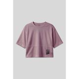 Gül Kurusu Nefes Alan Dokulu İnce Esnek Oversize Fit Performans Kadın T-Shirt - 97284