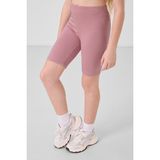 Gül Kurusu Pamuklu Kısa Paça Standart Fit Basic Kız Çocuk Tayt - 75188 - 8 - 9 Yaş