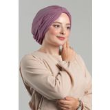 Gül Kurusu Pratik Hazır Geçmeli Tesettür Bone Sandy Pileli Salaş 2121_18