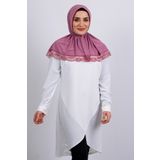 Gül Kurusu Pratik Hazır Geçmeli Tesettür Eşarp Viskon Kumaş Çıtçıtlı Dantelli 2105_18