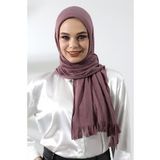 Gül Kurusu Tesettür Hazır Pratik Fitilli Pamuklu Şal