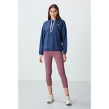 Gül Kurusu Yüksek Bel Slim Fit Dar Paça Kadın Kapri Tayt - 93097 | XL