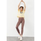 Gül Kurusu Yüksek Bel Streç Slim Fit Dar Paça Kadın Tayt - 94545