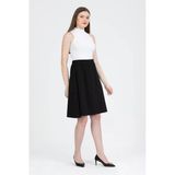 Gül Moda Kloş Midi Etek Beli Lastikli Düz Siyah G102-4