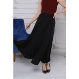 Gül Moda Siyah Uzun Etek Beli Lastikli G029-5s