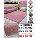 Gül Model Kumaştan Welsoft Lastikli Halı Örtüsü - Pudra - 200 x 300 cm