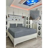 Gül Model Welsoft Yumuşak Kış Aylarının Vazgeçilmez Yatak Koruyucu Örtüsü - Koyu Gri - 110X200 - 110 x 160 cm