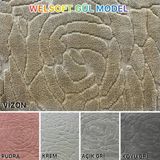 Gül Model Welsoft Yumuşak Kış Aylarının Vazgeçilmez Yatak Koruyucu Örtüsü - Krem - 100X200 - 100 x 200 cm