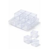 Gül Mum Kare Kapaklı Pleksi Mika Kutu 5x5x5 CM - 20 Adet