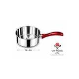 Gül Mutfak Çelik Sütlük ve Sosluk 1.6 L 16 CM - Çok Amaçlı Yumurta Haşlama ve Sos Tenceresi - Paslanmaz Çelik