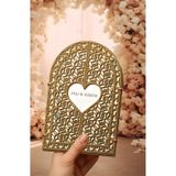 GÜL MZC 20’li Ahşap Düğün Davetiyesi Çerçevesi | 15x20cm | 10 Farklı Desen | Nikah Hatırası Çerçeve
