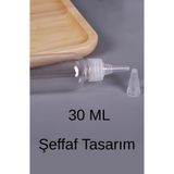 GÜL MZC Çok Amaçlı Şeffaf Plastik Şişe - Seyahat Boyu (30ml) - Su Boyası, Losyon, Krem, Sıvı Saklama Kabı