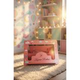 GÜL MZC Kişiye Özel İsimli Ahşap Çocuk Rahlesi & Tablet Tutucu-Pembe Kitap Okuma Standı Katlanabilir 21x29cm