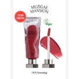 Gül Özlü, Kadife Bitiş Sunan, Nemlendirici ve Kalıcı Tint MUZIGAE MANSION Objet Liquid 005 Stunning