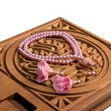 Gül Püsküllü Tesbih Bebe Pembe (99Lu - 6Mm)