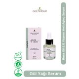 GÜLAMOUR Gül Yağı + E Vitamini Yaşlanma Karşıtı Gençleştirici Cilt Serumu