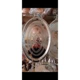 Gülayşenin Dünyası Mardin Bakır Oval Çay Kahve Sunum Tepsisi Ağırlık 1300 gr - 40 cm