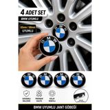 Gülcan Auto Bmw F10 F30 Çelik Jant Göbek Arması 68MM-65MM Uyumlu 4lü Set - Mavi - 17 inç